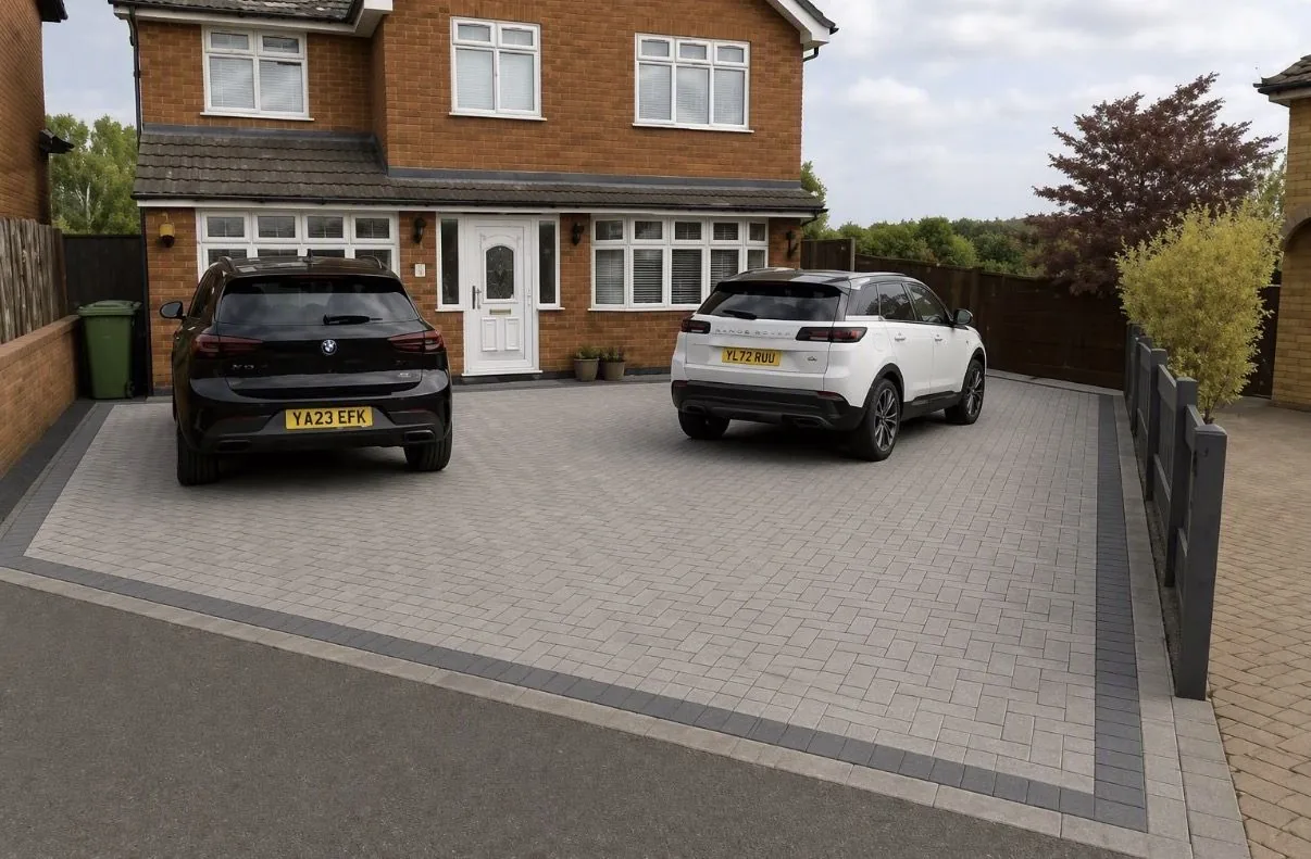 Block paving driveway
